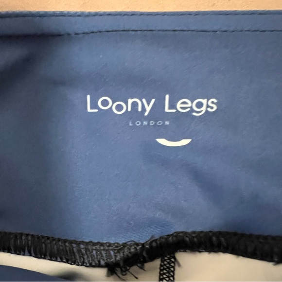 Loony Legs Floral Blue Leggings cropped - Picture 2 of 5